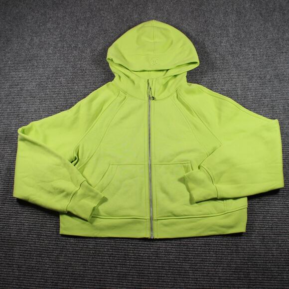 Lululemon Scuba Oversized Full Zip Womens M/L Green Hoodie Waist Length - Picture 1 of 9
